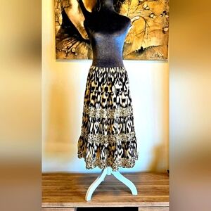 WHAT'S UP Geometric Beaded Maxi Skirt - Size Small